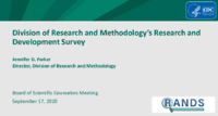 Division of Research and Methodologys Research and Development Survey