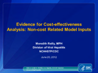 Evidence for costeffectiveness analysis  noncost related model inputs