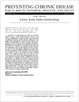Letter from Julie Gerberding