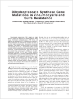 Dihydropteroate Synthase Gene Mutations in Pneumocystis and Sulfa Resistance