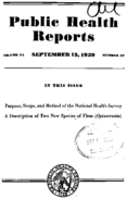 Public Health Report  v 54 no 37  cover