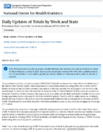 Provisional Death Counts for Coronavirus Disease COVID19 Daily Updates of Totals by Week and State Updated July 8 2020