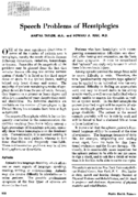 Speech problems of hemiplegics