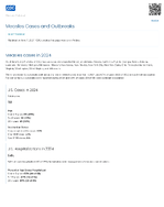 Measles Cases and Outbreaks