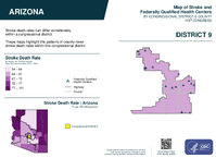 AZ Congressional District 09 Stroke and Federally Qualified Health Centers Map 119th Congress