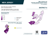 NJ Congressional District 08 Stroke and Federally Qualified Health Centers Map 119th Congress