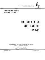 UNITED STATES LIFE TABLES 195961