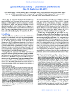 Update Influenza Activity  United States and Worldwide May 18September 20 2014