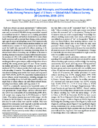 Current Tobacco Smoking Quit Attempts and Knowledge About Smoking Risks Among Persons Aged 15 Years  Global Adult Tobacco Survey 28 Countries 20082016