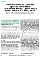 Clinical Forms of Japanese Spotted Fever from CaseSeries Study Zigui County Hubei Province China 2021