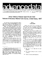 Office Visits by Persons Aged 65 and Over National Ambulatory Medical Care Survey United States 1975