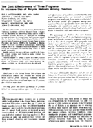 The Cost Effectiveness of Three Programs to Increase Use of Bicycle Helmets Among Children