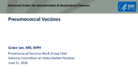 Pneumococcal vaccines