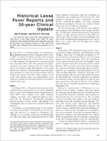 Historical Lassa Fever Reports and 30year Clinical Update