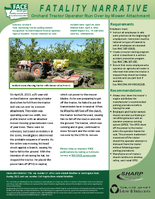 Fatality Narrative Orchard Tractor Operator Run Over by Mower Attachment