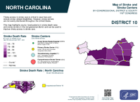 NC Congressional District 10 Stroke and Stroke Centers Map 119th Congress