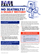 FACE Facts No Seatbelts A Deadly Mistake