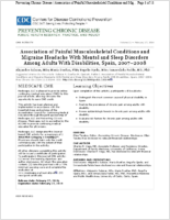 Association of Painful Musculoskeletal Conditions and Migraine Headache With Mental and Sleep Disorders Among Adults With Disabilities Spain 20072008