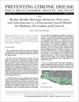 Border Health Strategic Initiative Overview and Introduction to a Communitybased Model for Diabetes Prevention and Control1