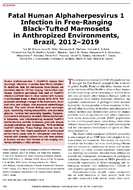 Fatal Human Alphaherpesvirus 1 Infection in FreeRanging BlackTufted Marmosets in Anthropized Environments Brazil 20122019