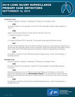 2019 Lung Injury Surveillance Primary Case Definitions