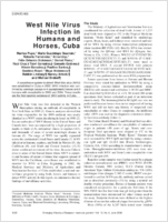 West Nile Virus Infection in Humans and Horses Cuba