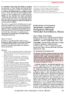 Detection of Invasive Anopheles stephensi Mosquitoes through Molecular Surveillance Ghana