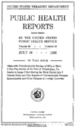 Public Health Reports  v 50 no 30  cover
