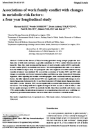 Associations of WorkFamily Conflict with Changes in Metabolic Risk Factors A FourYear Longitudinal Study