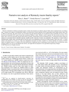 Narrative Text Analysis of Kentucky Tractor Fatality Reports