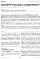 The Diesel Exhaust in Miners Study DEMS II Temporal Factors Related to Diesel Exhaust Exposure and Lung Cancer Mortality in the Nested CaseControl Study