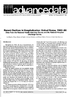 Recent Declines in Hospitalization United States 198286