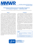 Clinical Recommendations for the Use of Injectable Lenacapavir as HIV Preexposure  United States 2025