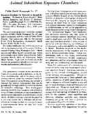 Animal inhalation exposure chambers