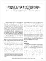 Invasive Group B Streptococcal Infection in Infants Malawi