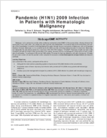 Pandemic H1N1 2009 Infection in Patients with Hematologic Malignancy