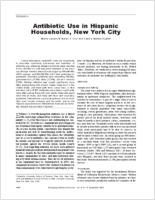 Antibiotic Use in Hispanic Households New York City