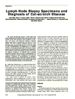 Lymph Node Biopsy Specimens and Diagnosis of Catscratch Disease