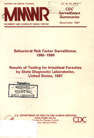 Morbidity and Mortality Weekly Report MMWR CDC Surveillance Summaries December 1991  Vol 40  No SS4