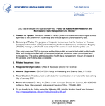 Policy on Public Health Research and Nonresearch Data Management and Access CDCGA200514 Updated 20260126