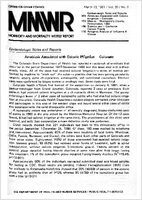 Morbidity and Mortality Weekly Report MMWR March 13 1981  Vol 30  No 9