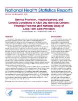 Service provision hospitalizations and chronic conditions in adult day services centers findings from the 2016 National Study of LongTerm Care Providers