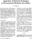 Application of statistical techniques to environmental radiation surveillance