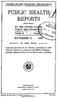 Public Health Reports  v 53 no 46  cover