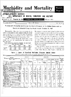 Morbidity and Mortality Weekly Report Vol 10 No 42 for Release October 27 1961