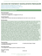 Access NY Patient Navigation Program EvidenceBased for Engagement in HIV Care EvidenceBased for Reengagement in HIV Care EvidenceBased Structural Intervention