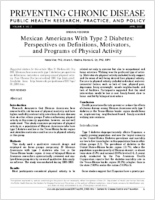 Mexican Americans With Type 2 Diabetes Perspectives on Definitions Motivators and Programs of Physical Activity