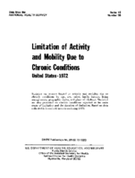 Limitation of Activity and Mobility Due to Chronic Conditions United States 1972