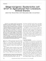 Shigatoxigenic Escherichia coli O157 in Agricultural Fair Livestock United States
