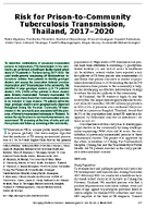 Risk for PrisontoCommunity Tuberculosis Transmission Thailand 20172020